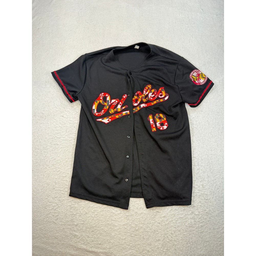 Baltimore Orioles Maryland Flag Jersey Black Mens Medium 18
